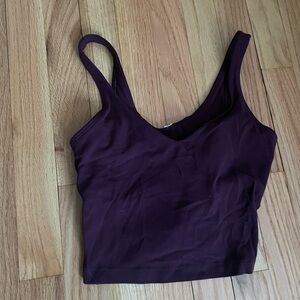 Dark Purple Sleeveless Crop Top
